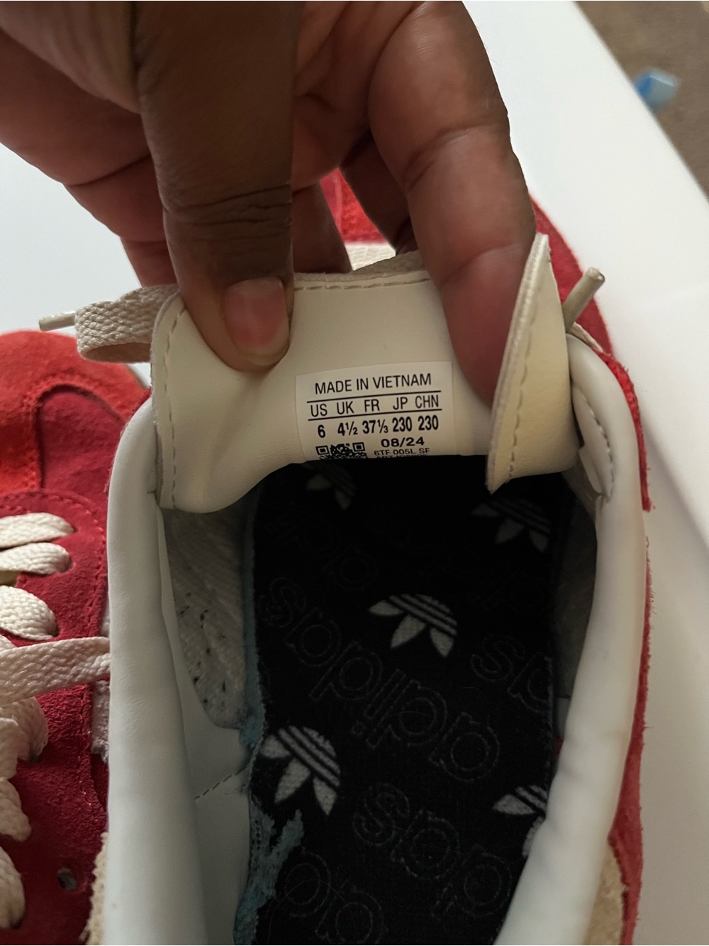 Adidas Samba OG ‘Talchum Pack’- Suede Sneaker - Red/White - Picture 11 of 12